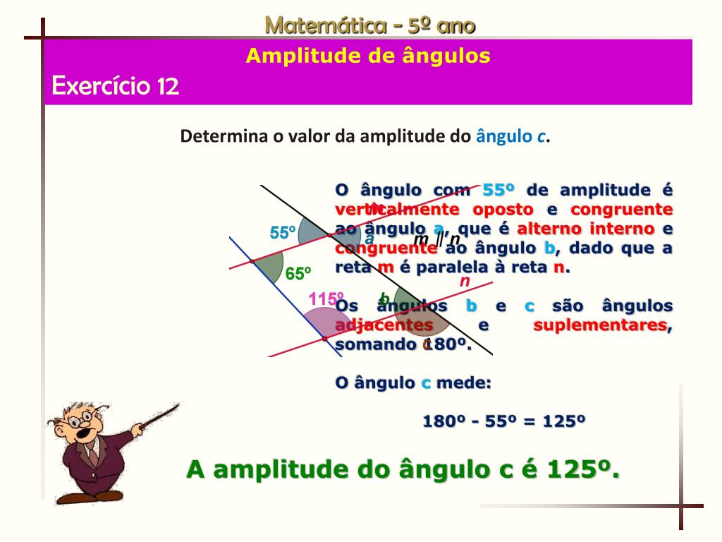 PPT - Amplitude de ângulos PowerPoint Presentation, free download -  ID:6407566