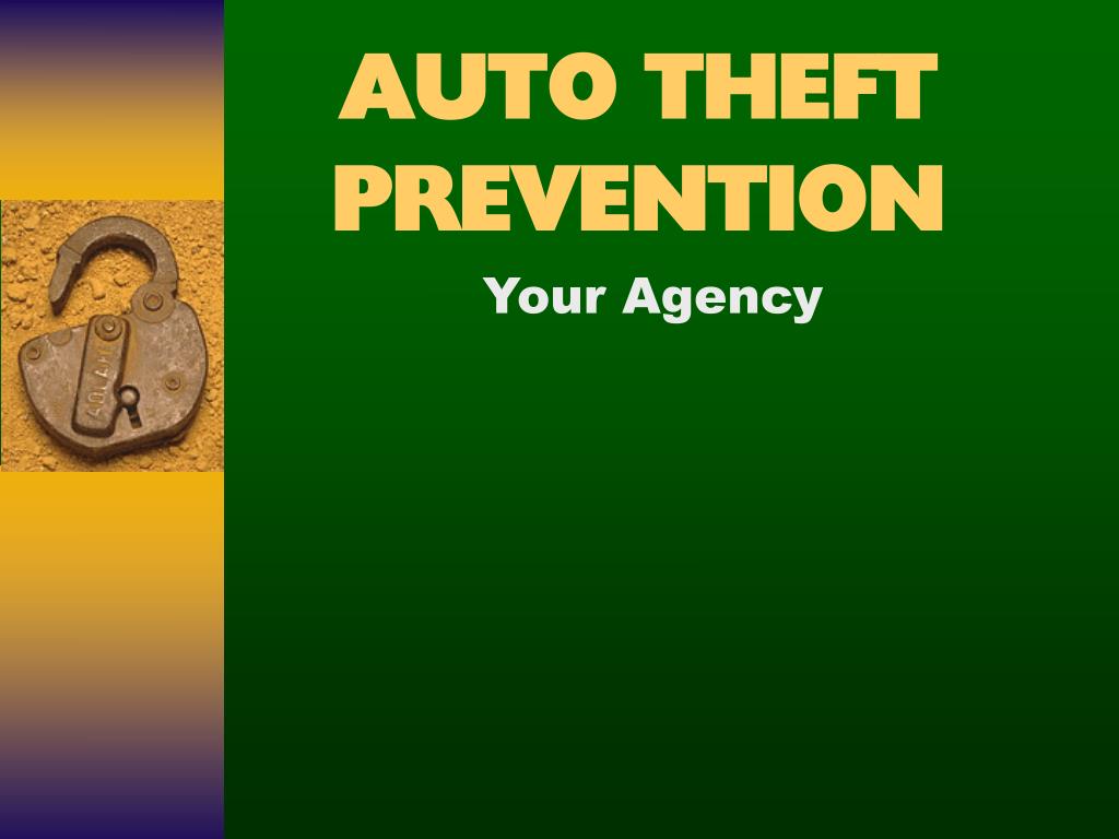 PPT AUTO THEFT PowerPoint Presentation, free download ID6408971