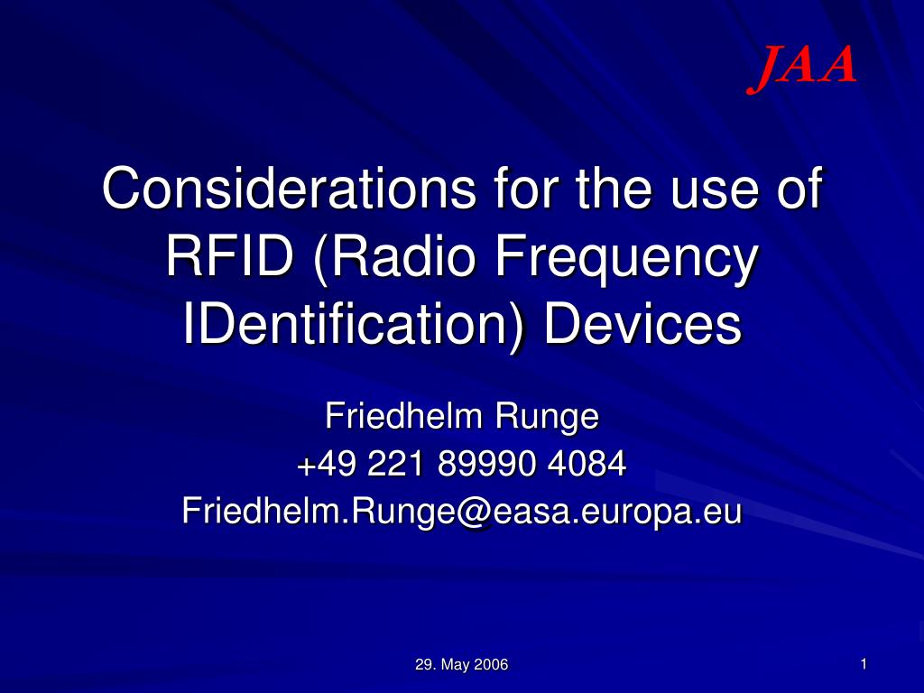 Radio Frequency Identification Devices