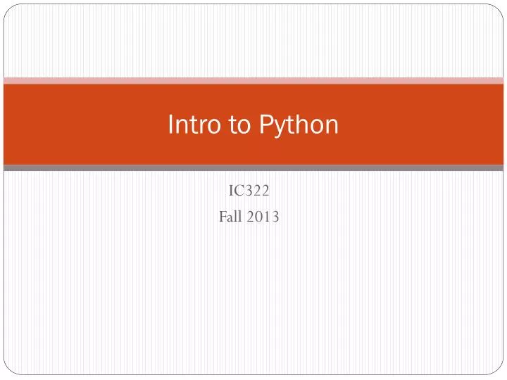 presentation code python