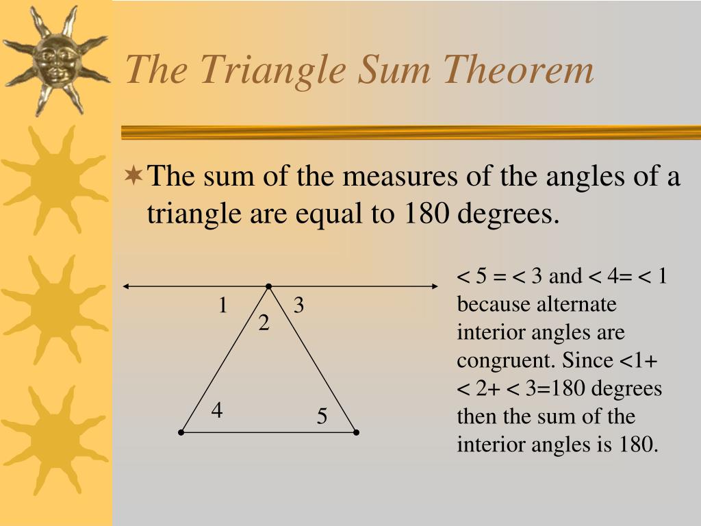 PPT The Triangle Sum Theorem PowerPoint Presentation, free download