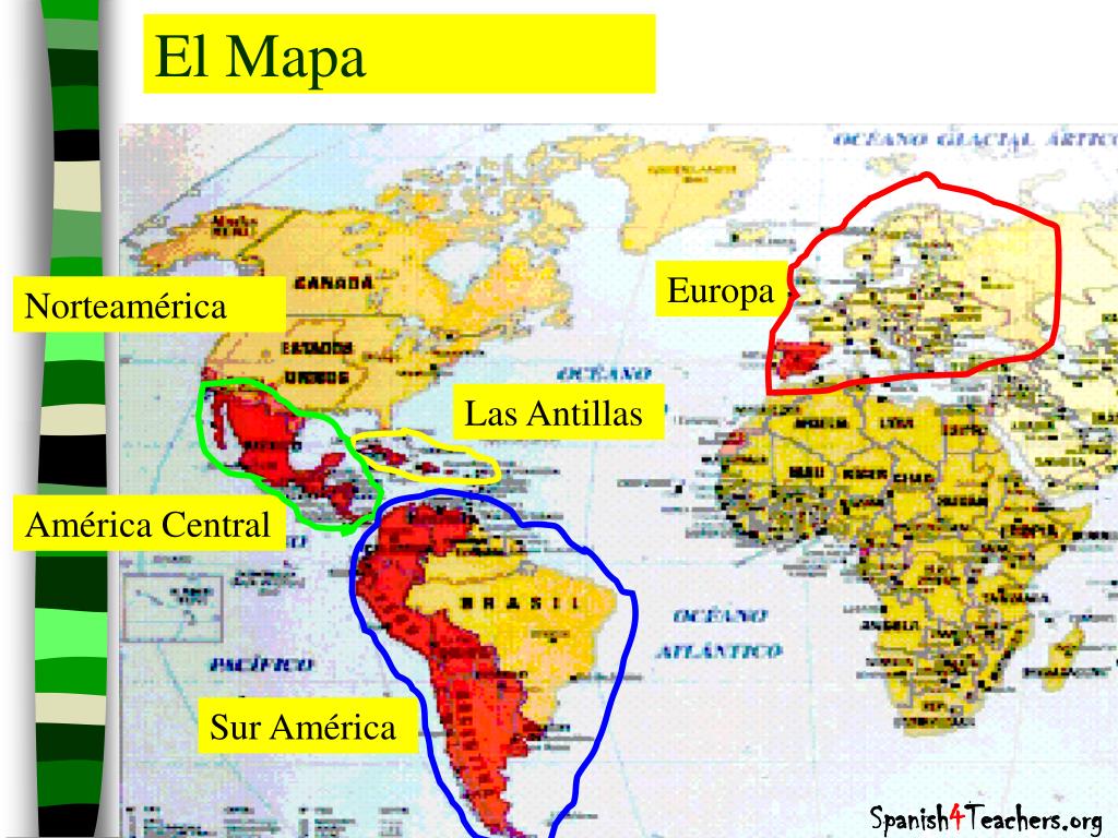 PPT - Los Países Hispano-Hablantes, Las Capitales & Los Continentes ...