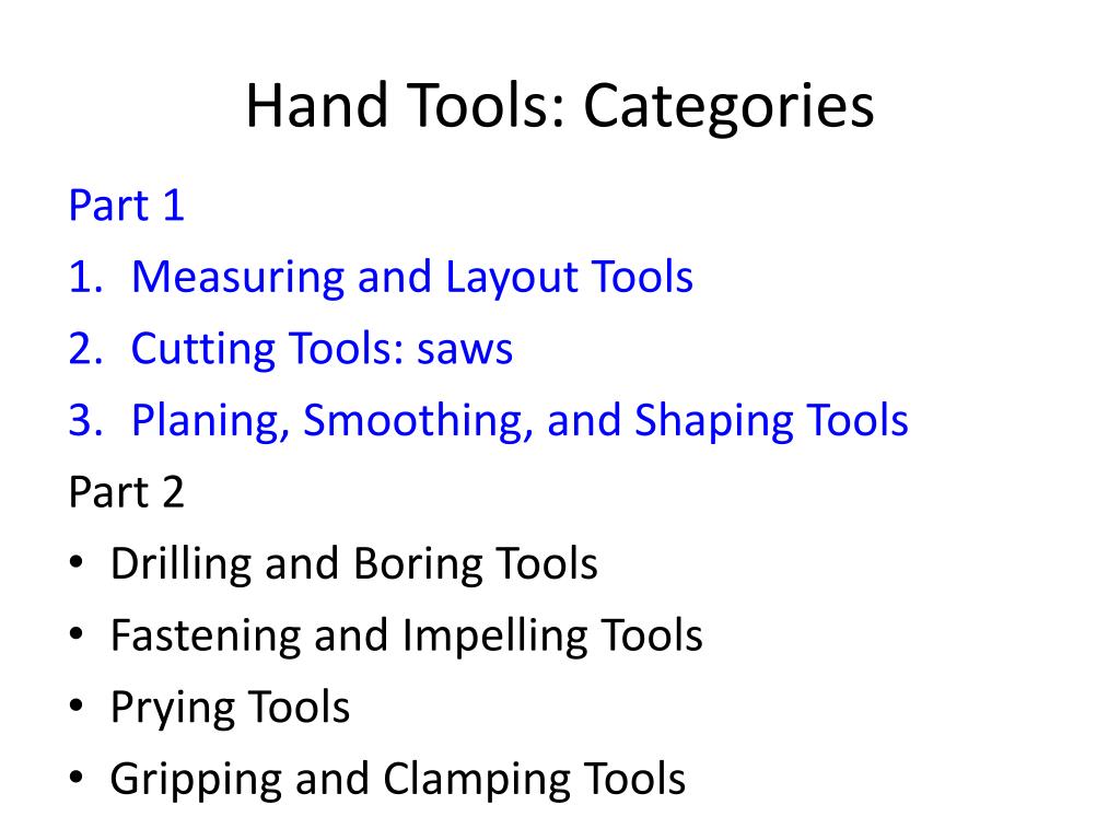 PPT Hand Tools PowerPoint Presentation, free download ID6414931