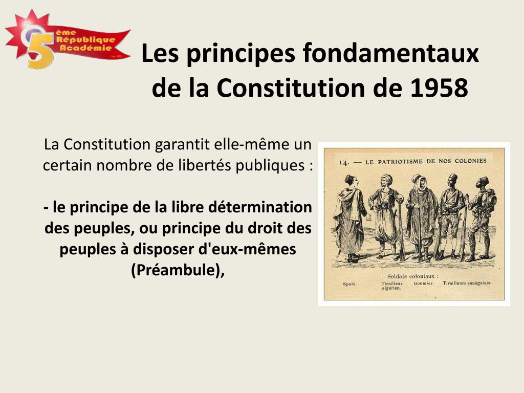 Date De La Constitution De La Veme Republique PPT - Elaboration et principes fondamentaux de la Constitution de la