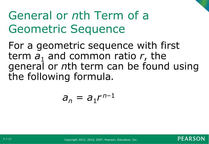 geometric sequence equation