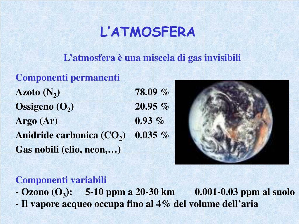 PPT Composizione Dell atmosfera E Pressione PowerPoint Presentation 