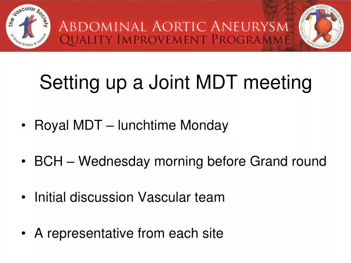PPT Setting up a Joint MDT meeting PowerPoint Presentation, free