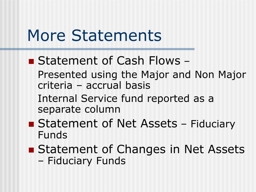 Gasb Financial Statement Example PPT - GASB #34 – Annual Financial Report PowerPoint Presentation, free ...