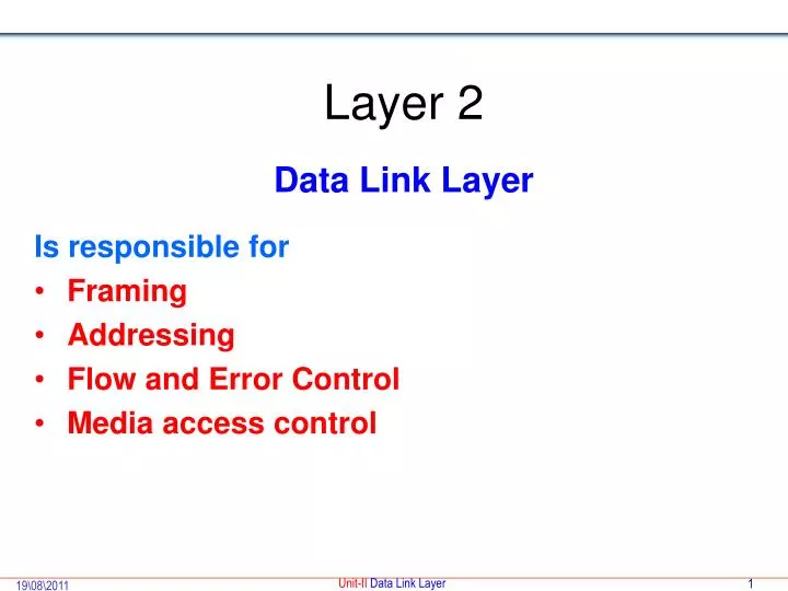 Ppt Layer 2 Data Link Layer Powerpoint Presentation Free Download Id 6418287