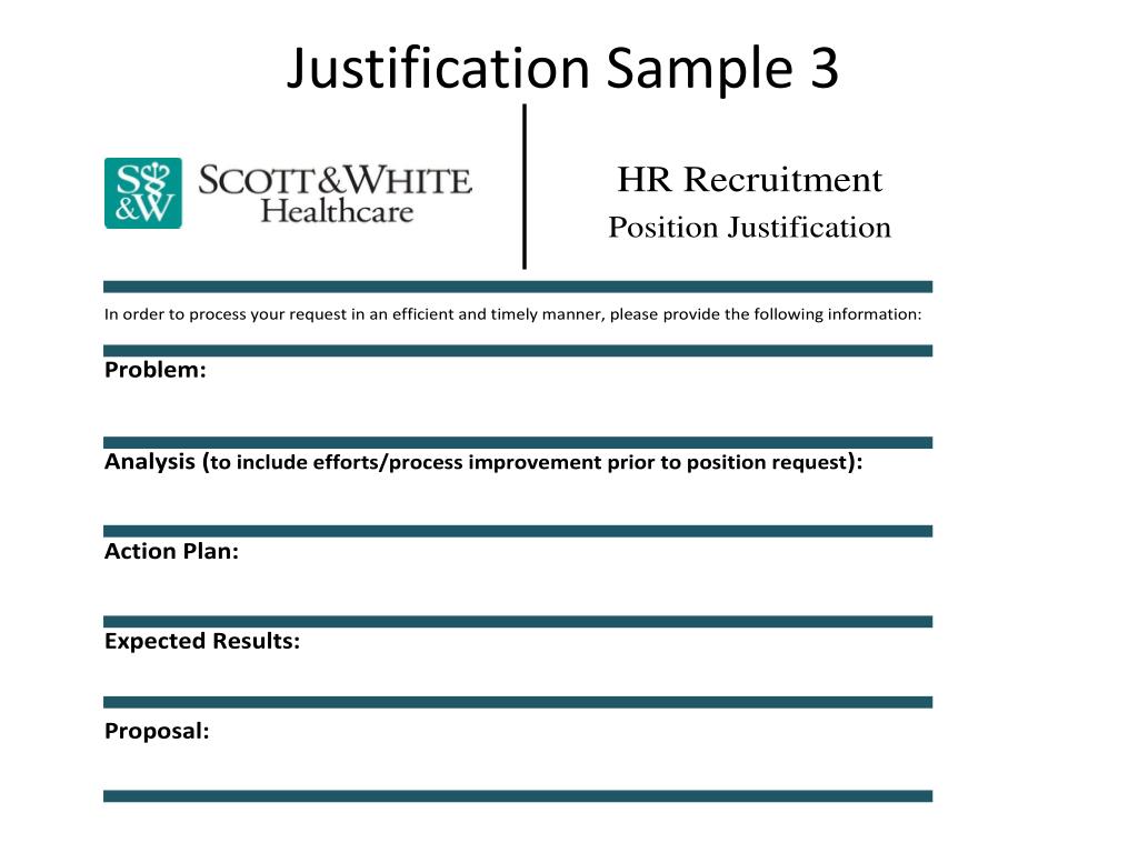 PPT Position Request Justification Process PowerPoint Presentation 