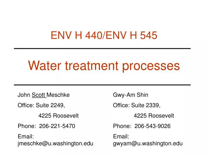 water treatment processes n.