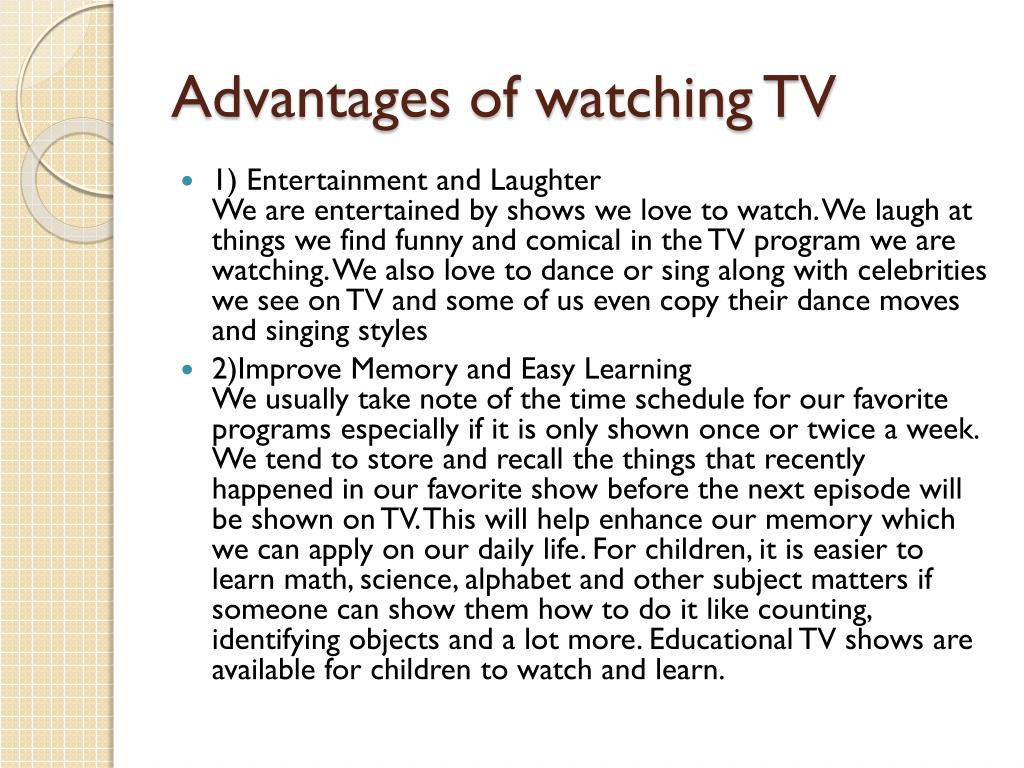 advantages of watching tv