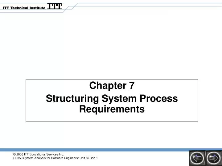 PPT - Chapter 7 Structuring System Process Requirements PowerPoint ...