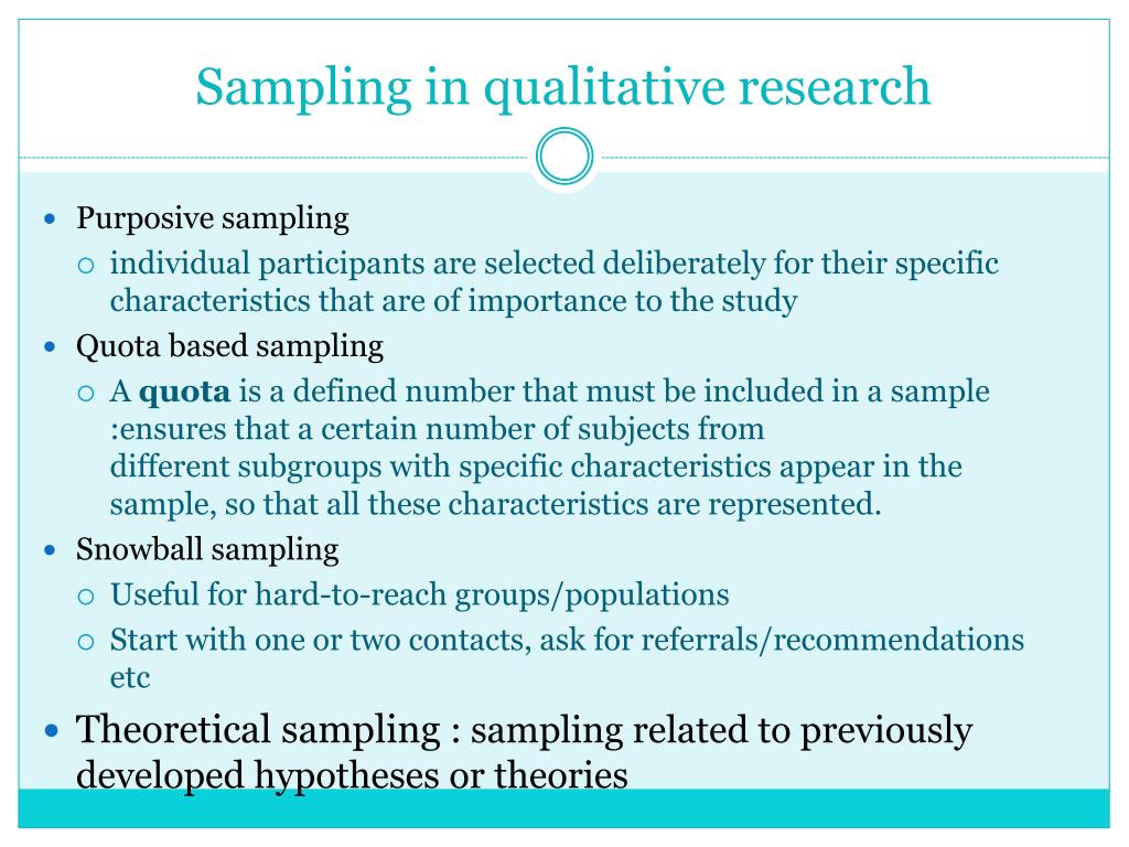 Sampling Method In Qualitative Research