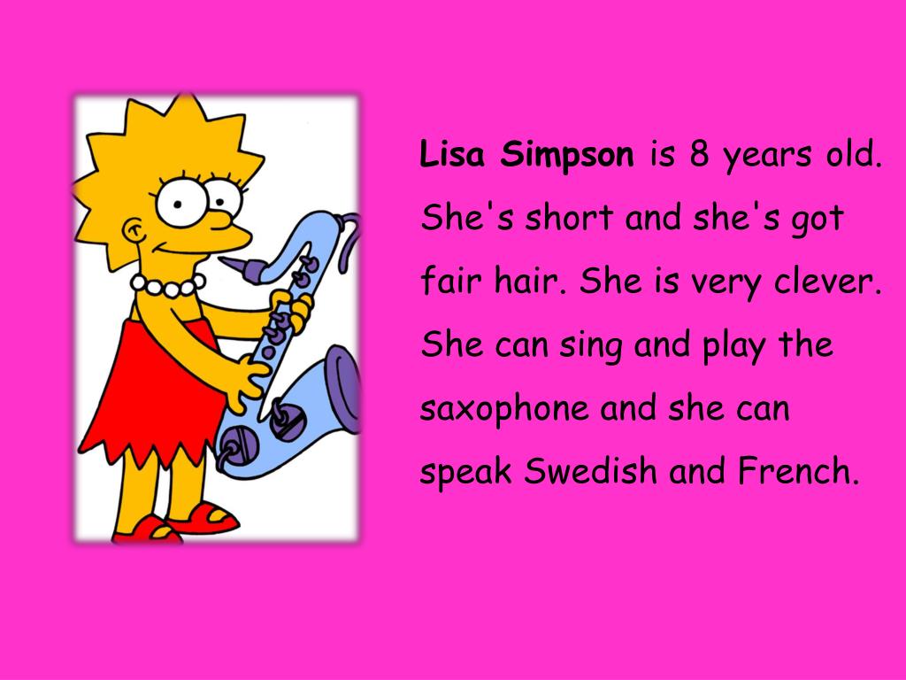 She s clever. Симпсоны на английском. Симпсоны рассказ Лизы.