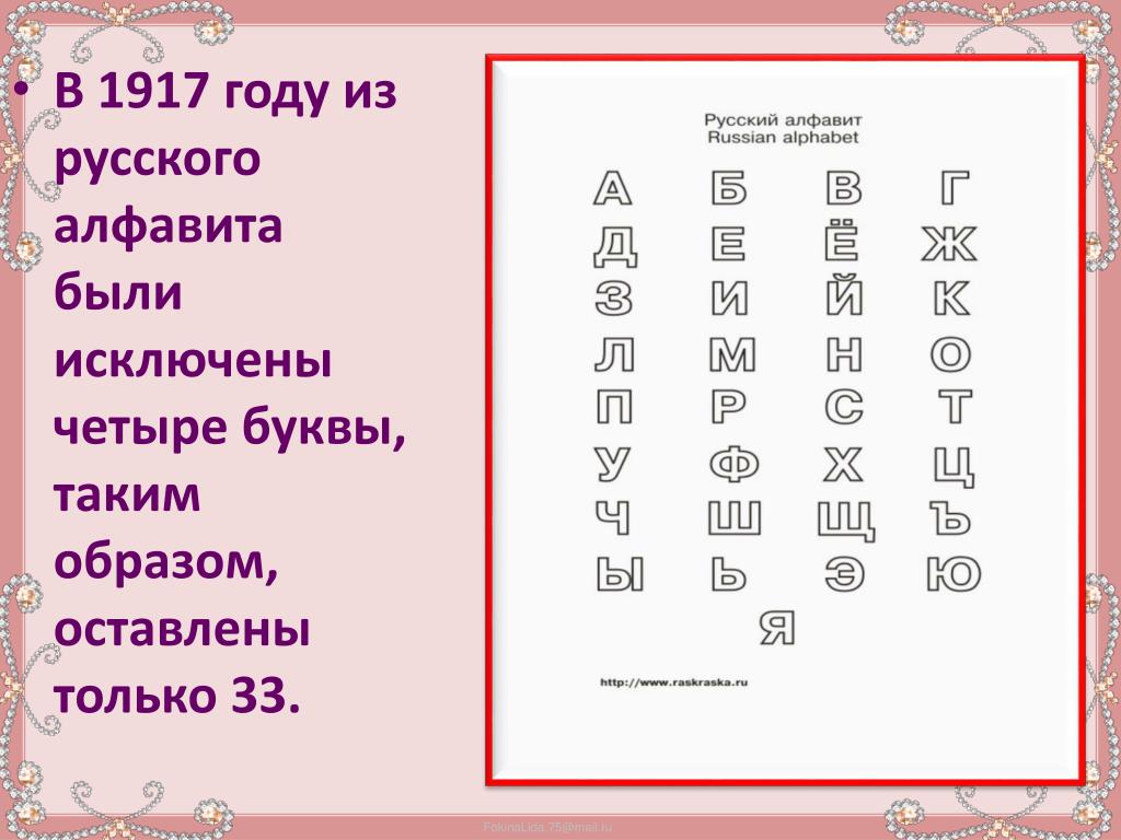 Какая самая молодая в русском алфавите буква. Русский алфавит 1917 года. Азбука до 1917 года. Российский алфавит до 1917 года. Азбука после 1917 года.