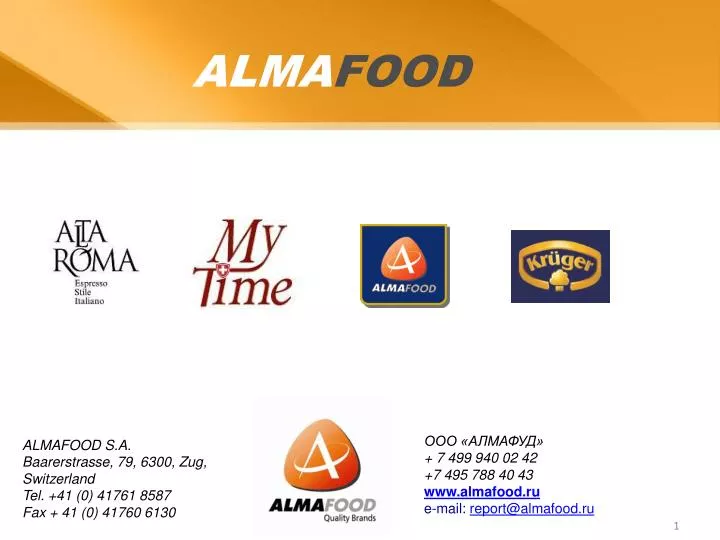 PPT ALMA FOOD PowerPoint Presentation, free download ID6424197