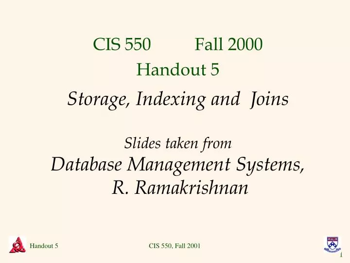 Ppt Storage Indexing And Joins Slides Taken From Database Management Ppt Storage Indexing And Joins Slides Taken From Database Management