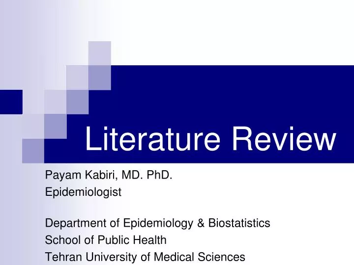 Review Literature In Research Ppt