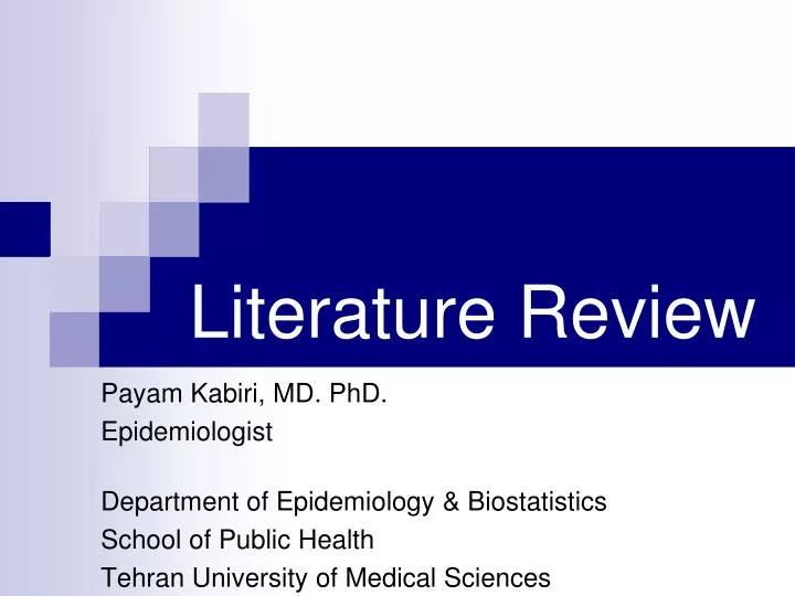 contoh ppt literature review