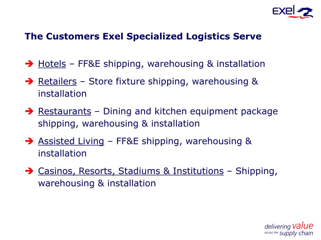 PPT Exel Specialized Logistics “What we do changes your world