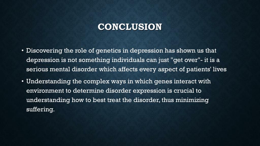 research conclusion about depression