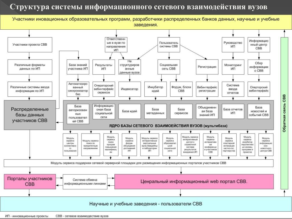 Развитие системы институтов в россии. Структура системы. Структура информационной системы вуза.