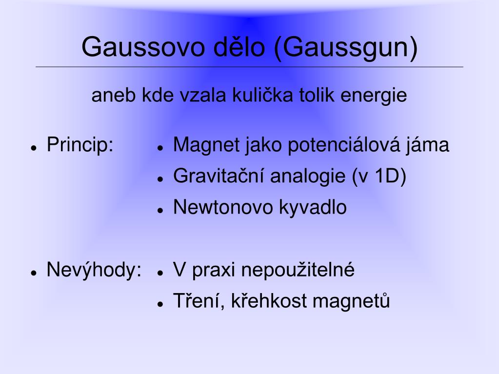 PPT - Magnetická puška PowerPoint Presentation, free ...