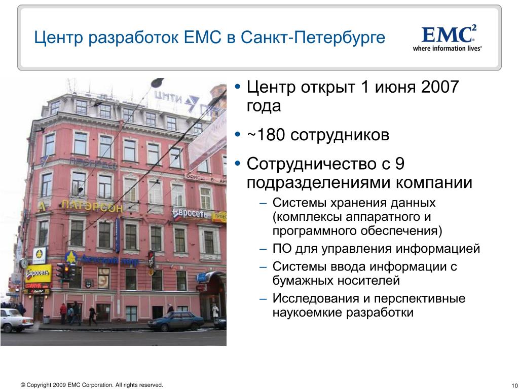 Академический центр спб. EMC FFB» EMC Development.