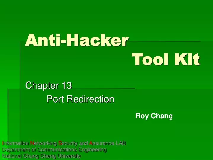 PPT AntiHacker Tool Kit PowerPoint Presentation, free download ID