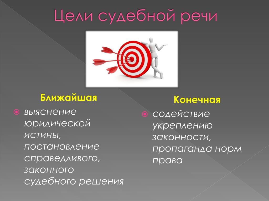 Конечная цель. Назначение судебной речи. Назначение и цели судебной речи. Назначение и отличительные черты судебной речи. Отличительные черты судебной речи.