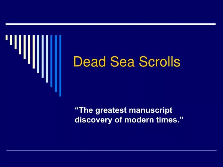 dead sea scrolls n.