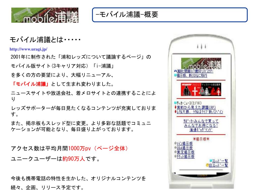 Ppt モバイル浦和レッズについて議論するページ のご案内 09 年 4 月 6 月 Powerpoint Presentation Id Ppt モバイル浦和レッズについて議論するページ のご案内 09 年 4 月 6 月 Powerpoint Presentation Id