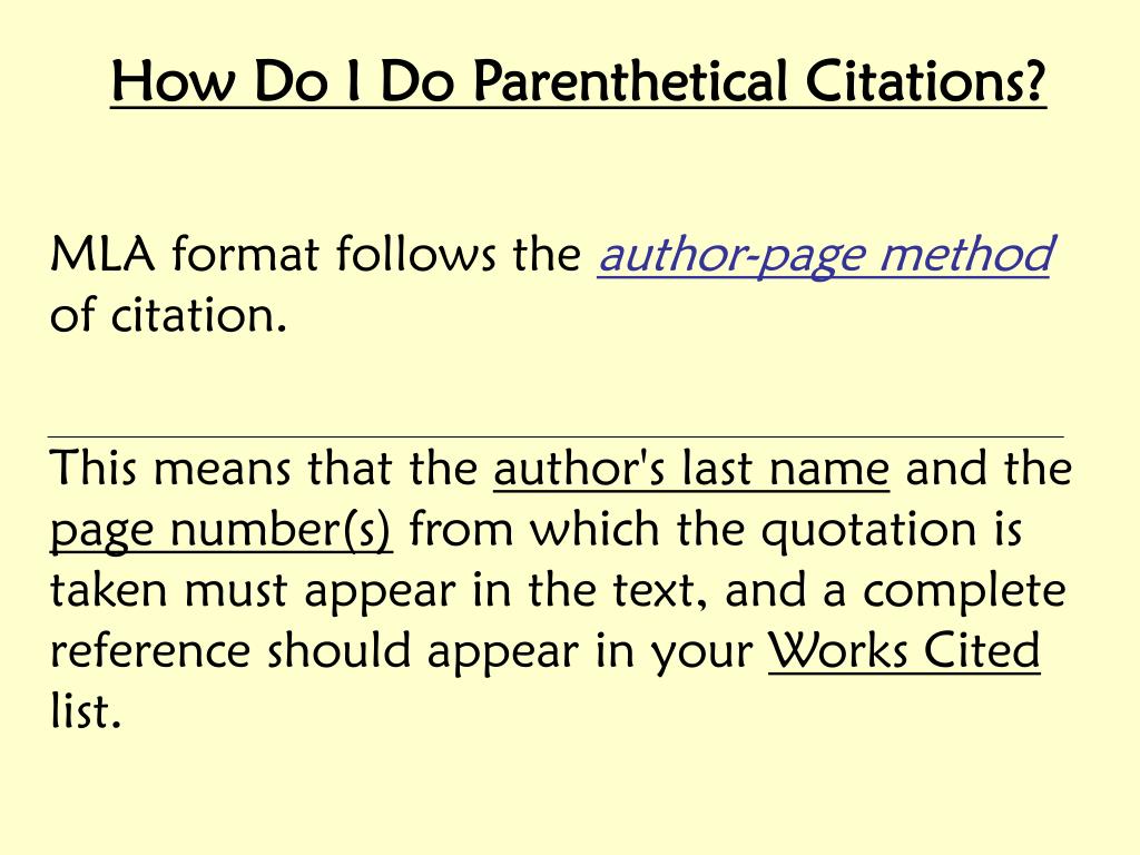 citation to parenthetical