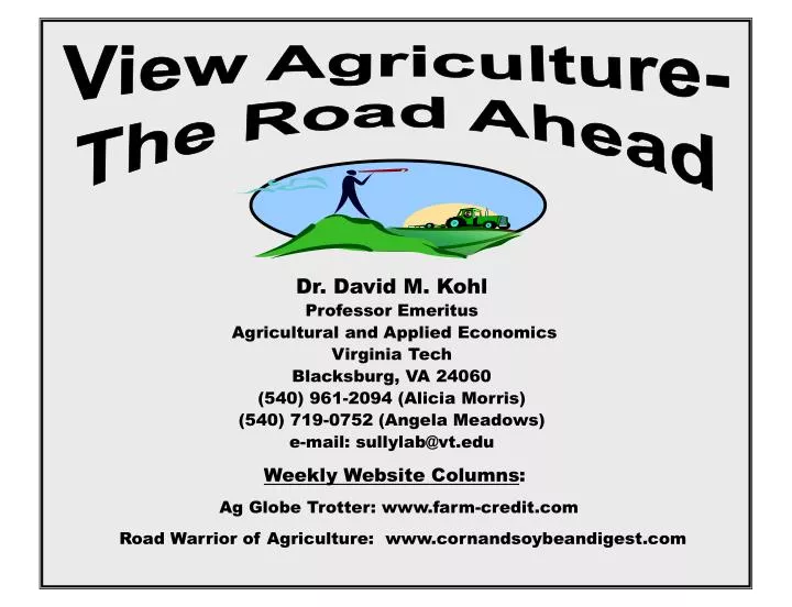 PPT Dr. David M. Kohl Professor Emeritus Agricultural and Applied