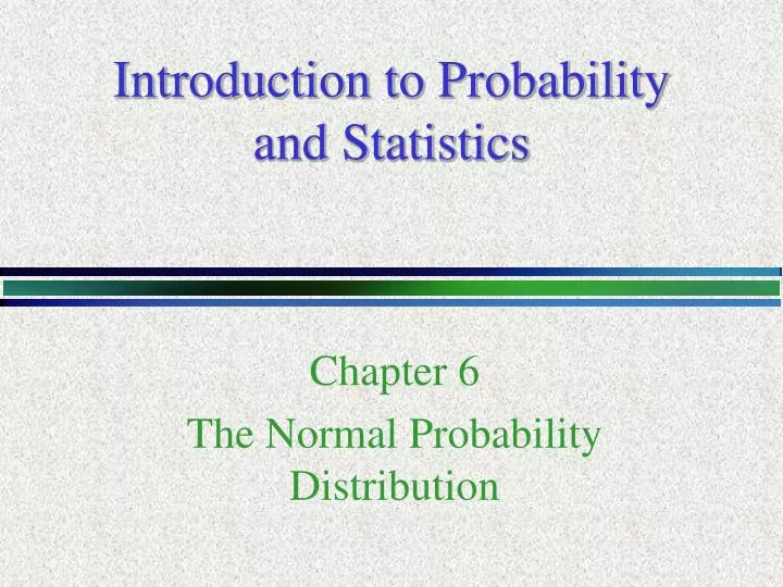 PPT - Introduction To Probability And Statistics PowerPoint ...