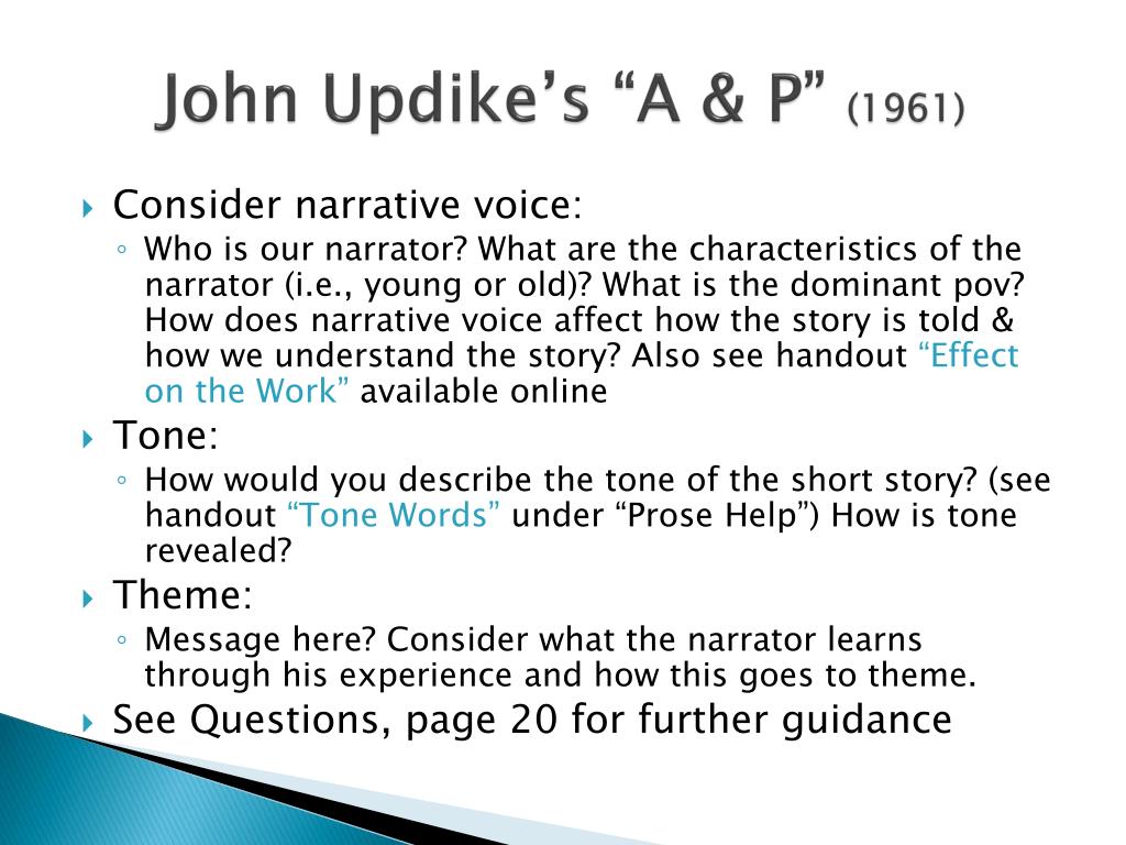 a & p john updike theme