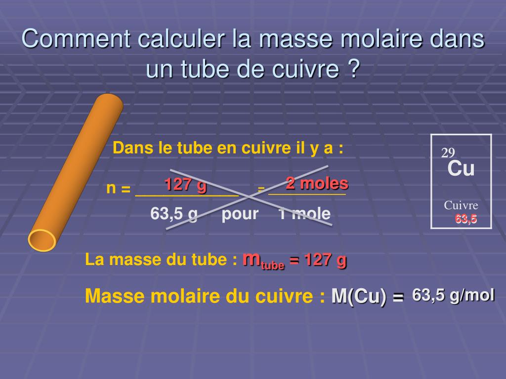 PPT - La Mole et la masse molaire PowerPoint Presentation, free download -  ID:6440381