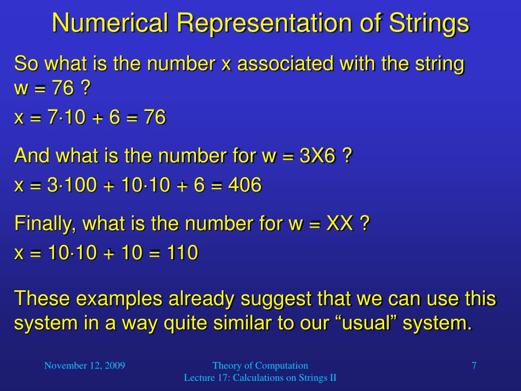 what is numerical representation