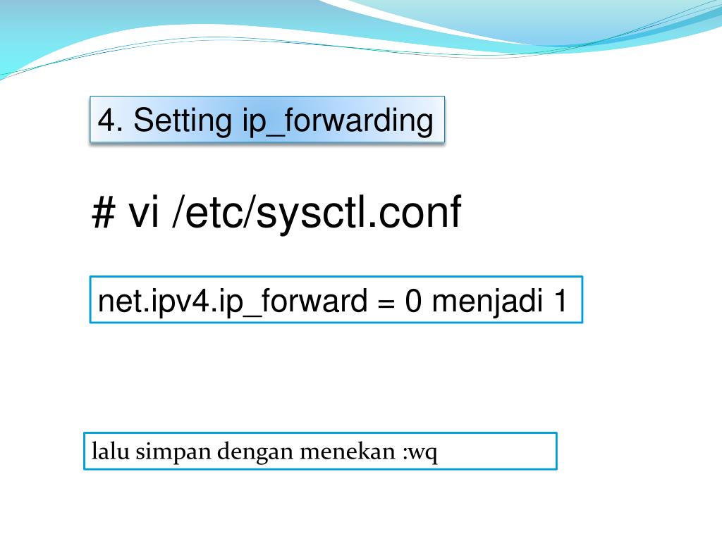 Ipv4 ip forward. Sysctl net.ipv4.IP_forward.