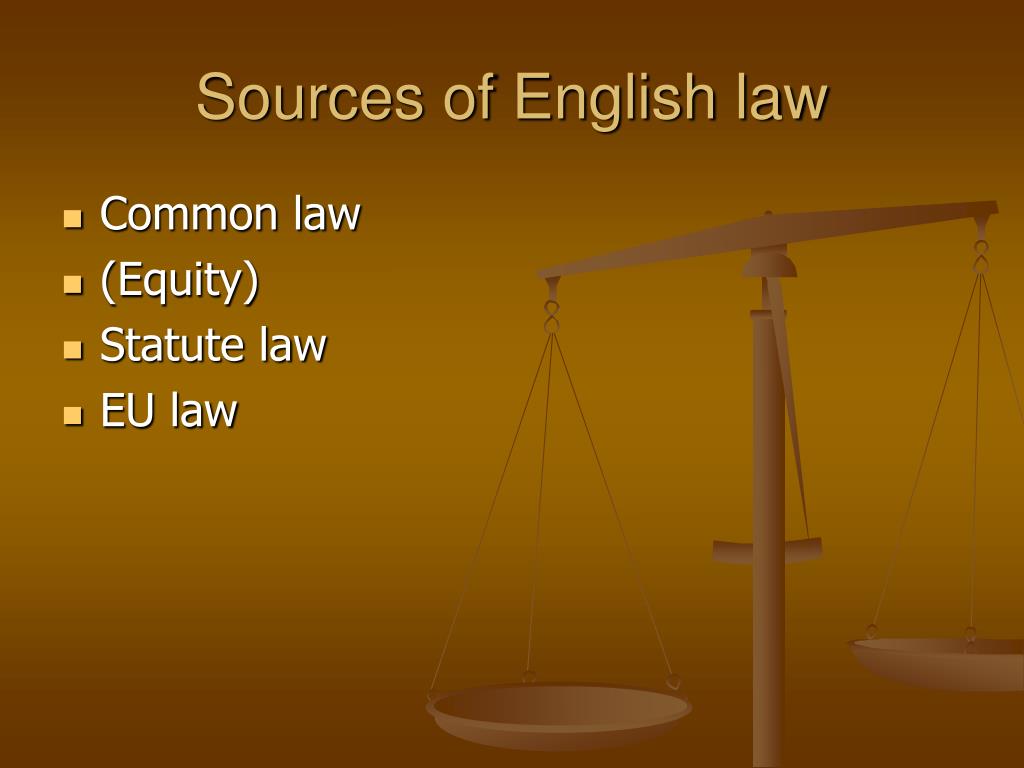 four main source of english law