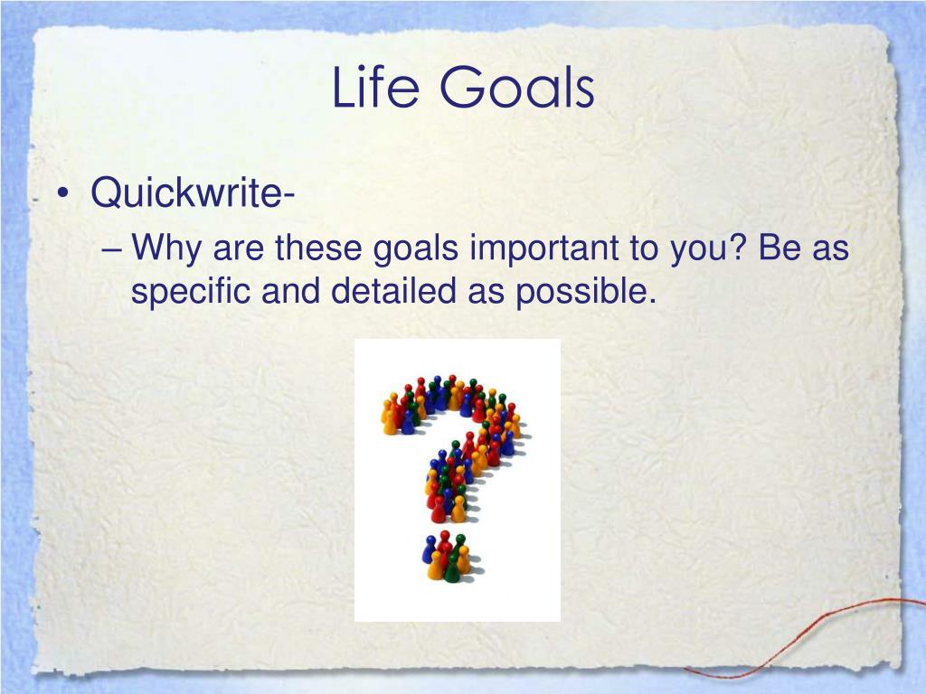 presentation about life goals