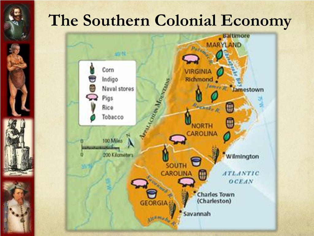 Economic Map Of Colonial America