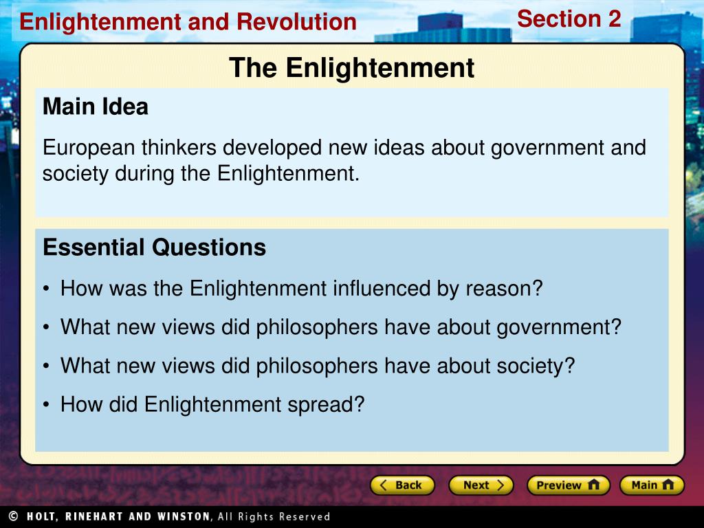 essay questions about the enlightenment