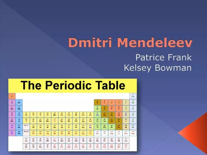 dmitri mendeleev atomic theory