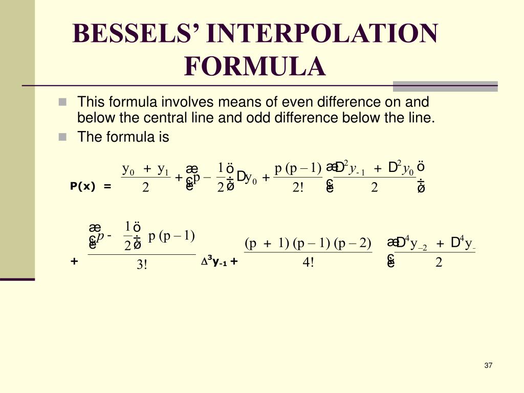 Interpolation Formula Linear Interpolation Using Microsoft Excel