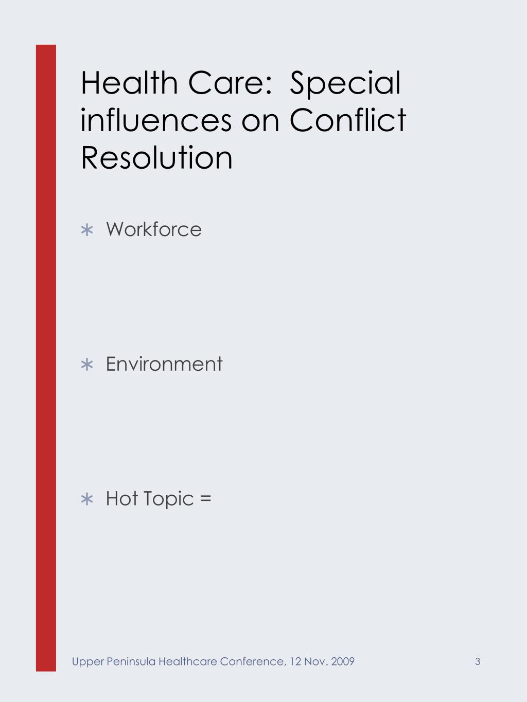 conflict in healthcare a literature review