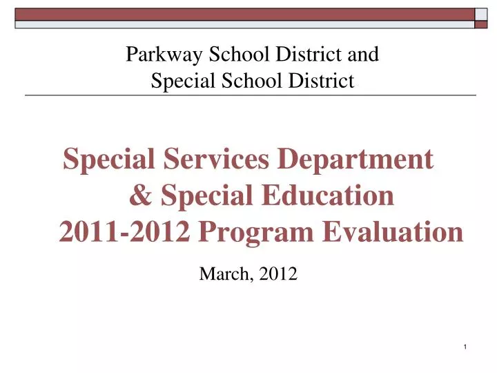parkway school district special assignment