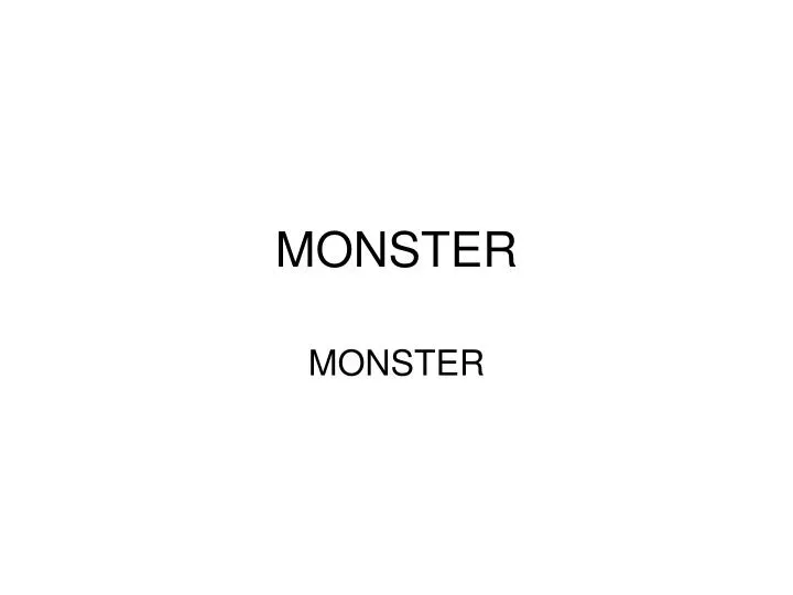 monster n.