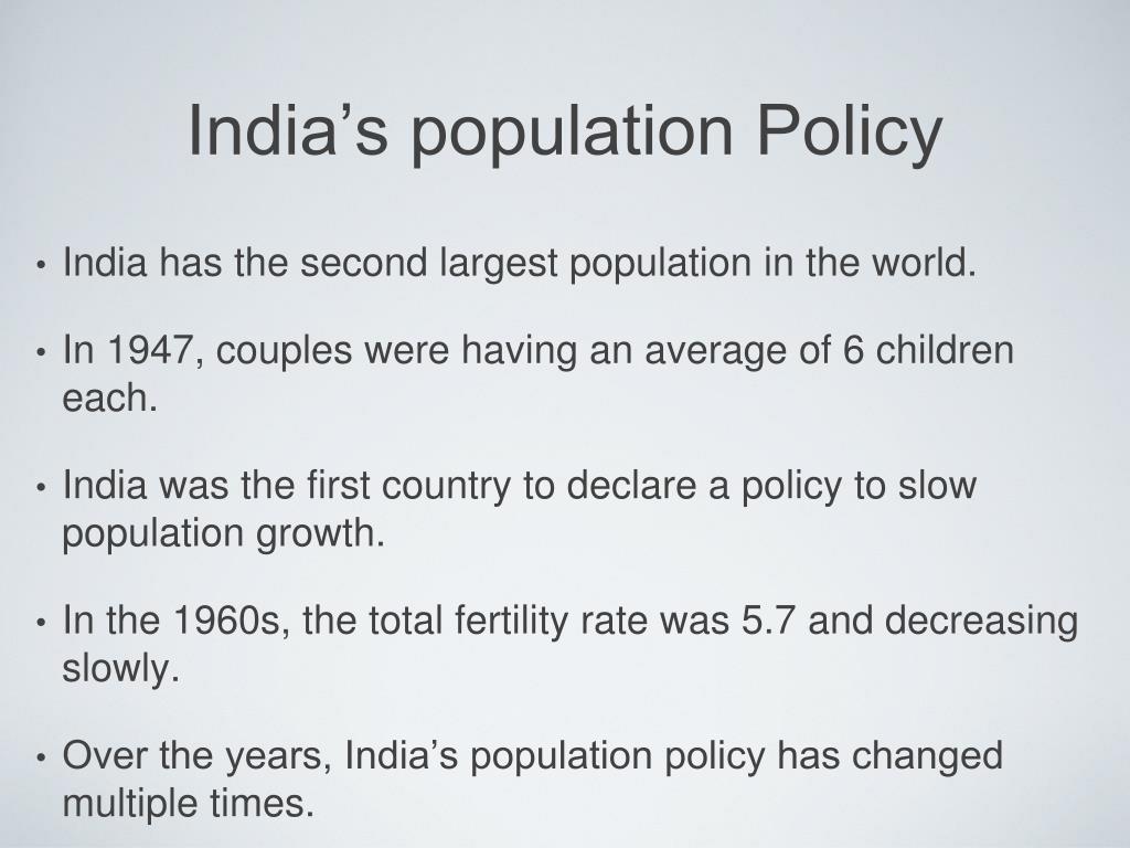 essay on population policy of india